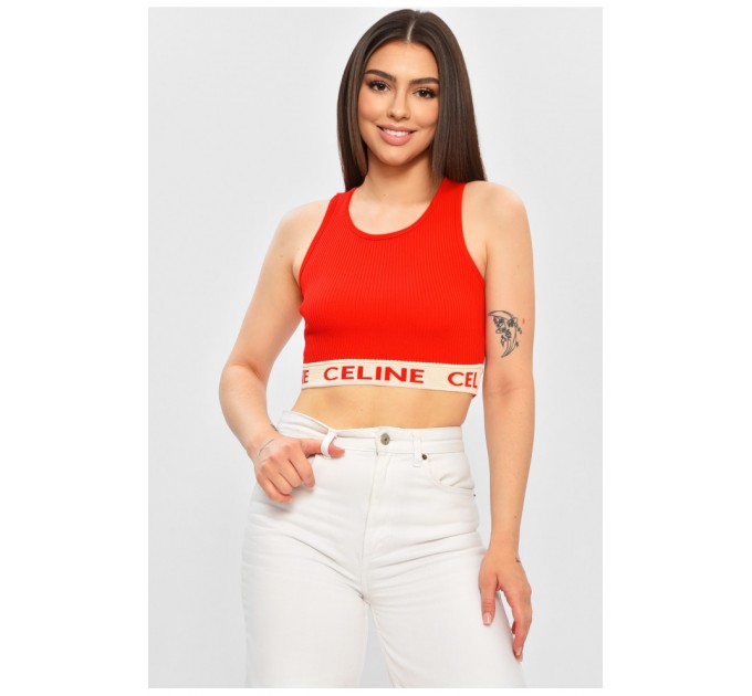 Топ-майка у рубчик жіноча червоного кольору 179830L