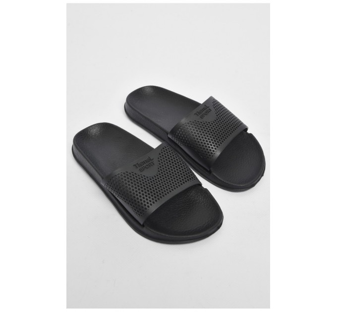 Шльопанці дитячі для хлопчика чорного кольору 179954L