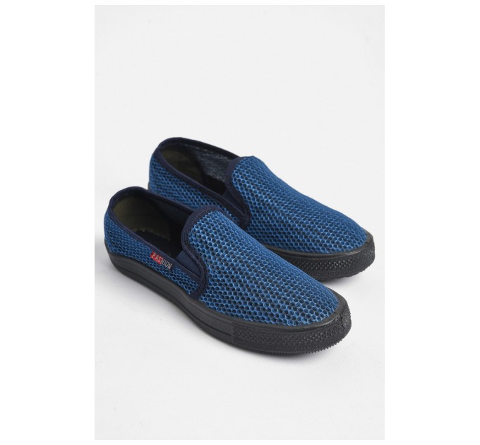 Слипоны мужские синего цвета 180245L