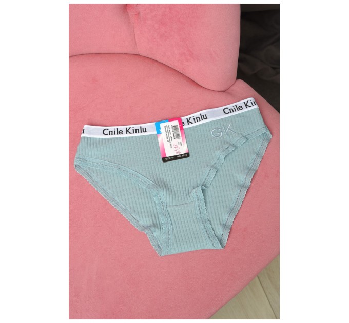 Труси жіночі у рубчик сiро-блакитного кольору 180902L