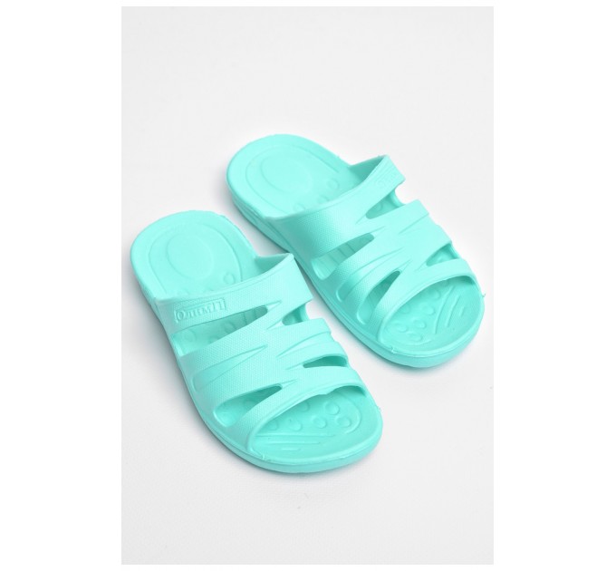 Детские шлепки для девочки пена бирюзового цвета 181210L