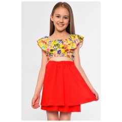 Костюм дитячий для дівчинки червоно-жовтого кольору 182581L