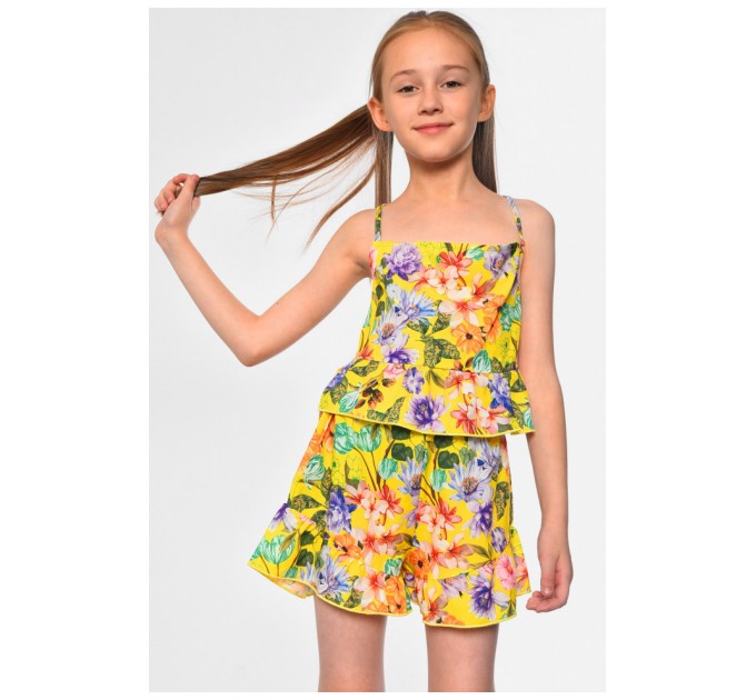 Костюм детский для девочки желтого цвета 182672L