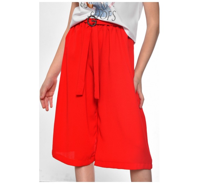 Детские бриджи для девочки красного цвета 182802L