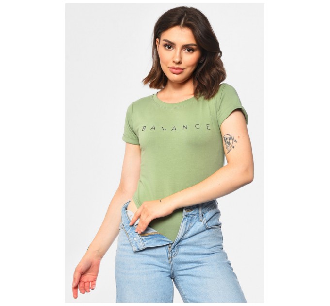 Боді жіноче світло-зеленого кольору 183882L