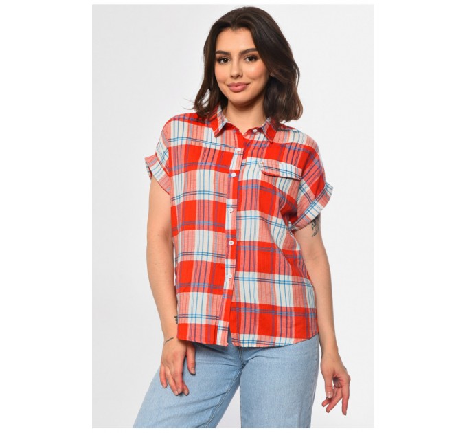 Сорочка жіноча червоного кольору 184093L