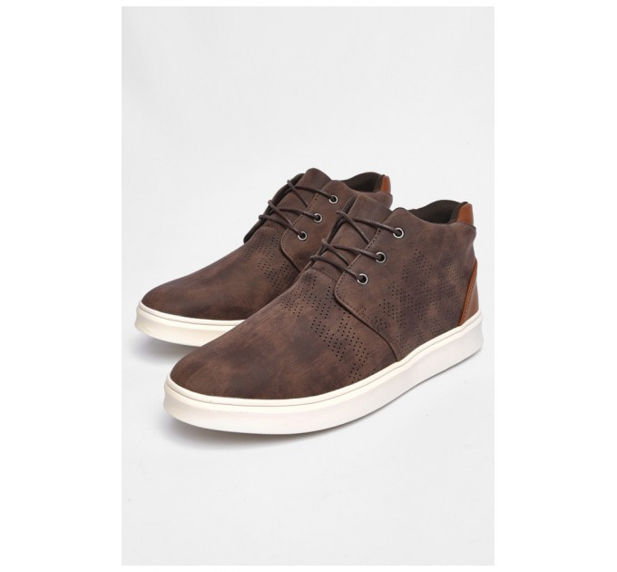 Черевики чоловічі демісезонні коричневого кольору 184267L