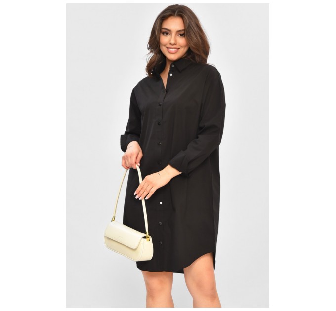Сукня-сорочка жіноча чорного кольору 184370L