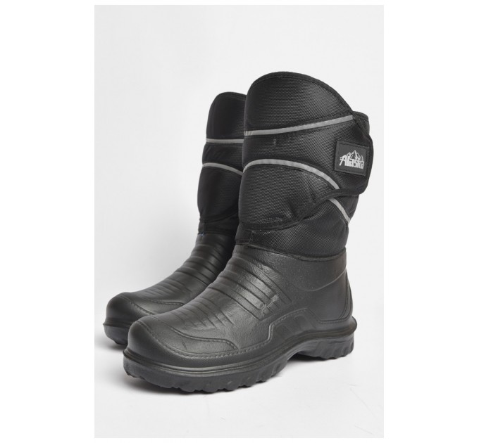 Дутики чоловічі піна на хутрі чорного кольору 185496L