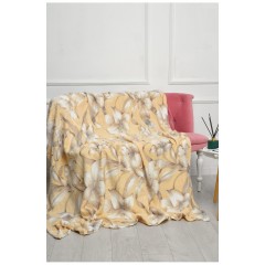 Плед персикового цвета с принтом размер 200*170 186219L