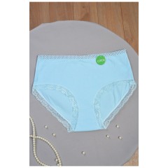Труси жіночі напівбатальні блакитного кольору 186381L