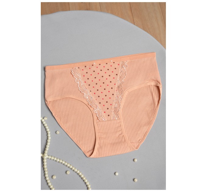 Труси жіночі напівбатальні бежевого кольору 186443L