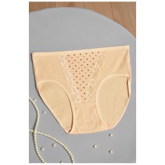 Труси жіночі напівбатальні жовтого кольору 186455L