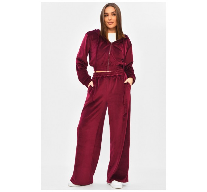 Спортивний костюм жіночий бордового кольору 186843L