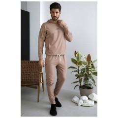 Спортивний костюм чоловічий кольору мокко 187227L