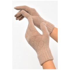 Перчатки женские трикотажные цвета мокко 187406L
