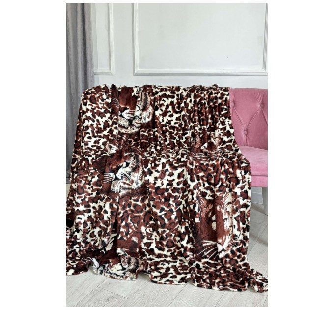 Плед коричневого кольору з принтом розмір 200*230 187679L