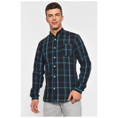 Рубашка мужская черного цвета в клетку 187977L