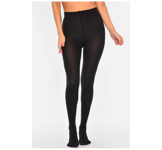 Колготи жіночі на флісі чорного кольору 188113L