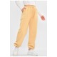 Спортивні штани жіночі на флісі бежевого кольору 188277L