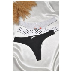 Набор стринг женских 3 штуки 188691L