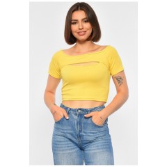 Футболка жіноча жовтого кольору 188778L