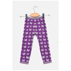 Лосины детские демисезонные для девочки лилового цвета 189087L
