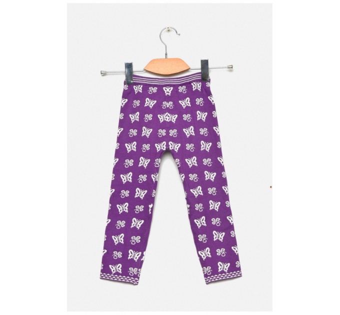 Лосины детские демисезонные для девочки лилового цвета 189087L