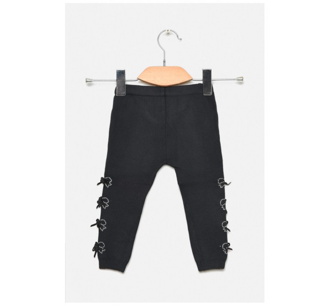 Лосіни дитячі демісезонні для дівчинки чорного кольору 189113L