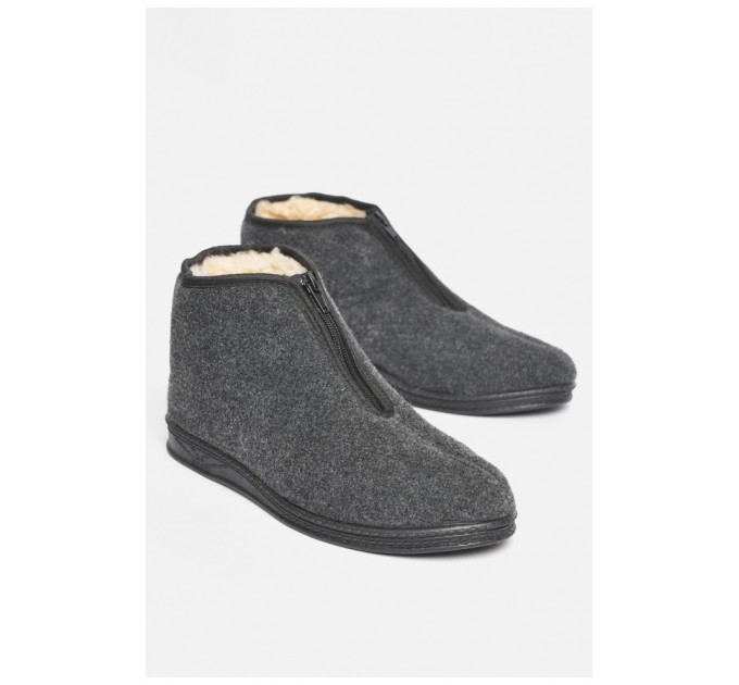 Мужские бурки на меху темно-серого цвета 189376L
