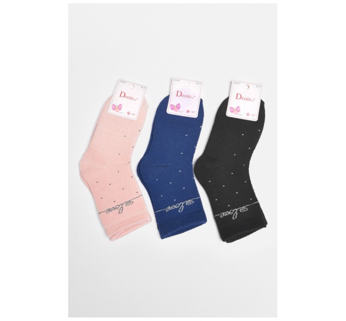 Набор детских махровых носков для девочки 3 штуки 189441L