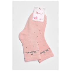 Носки детские махровые для девочки розового цвета 189443L