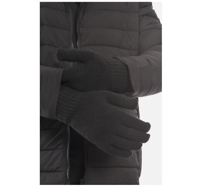 Рукавички чоловічі акрилові утеплені чорного кольору 189483L