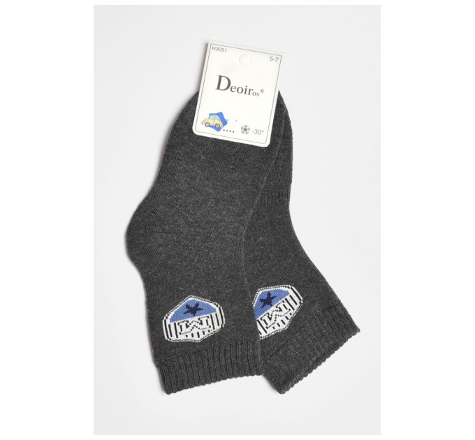 Носки детские для мальчика темно-серого цвета 189495L