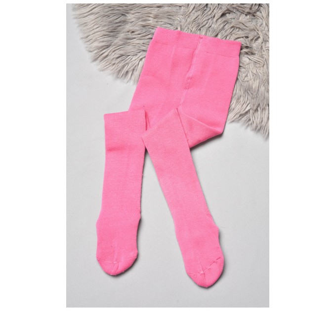 Колготы детские махровые для девочки розового цвета 189561L