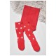 Колготи дитячі махрові для дівчинки бордового кольору 189597L
