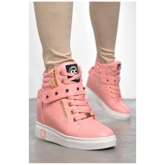 Черевики жіночі зимові на хурті рожевого кольору 189770L Черевики жіночі зимові на хурті рожевого кольору 189770L
