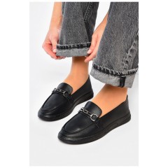 Туфлі-лофери жіночі чорного кольору 189818L