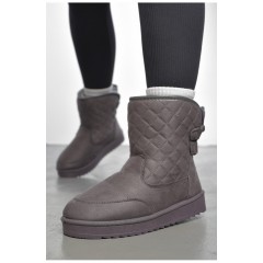 Угги женские на меху темно-серого цвета 189919L