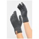 Рукавички жіночі темно-сірого кольору утеплені 189987L