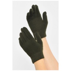 Рукавички жіночі кольору хакі утеплені 190033L