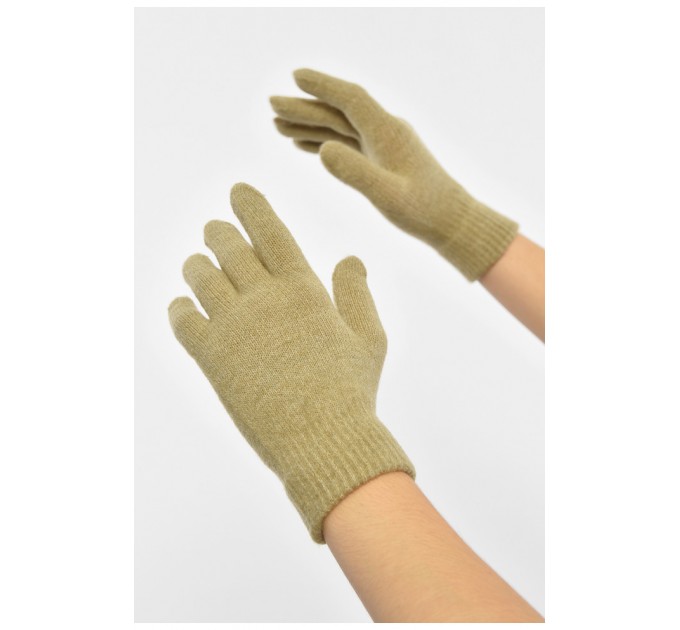Перчатки женские оливкового цвета 190034L
