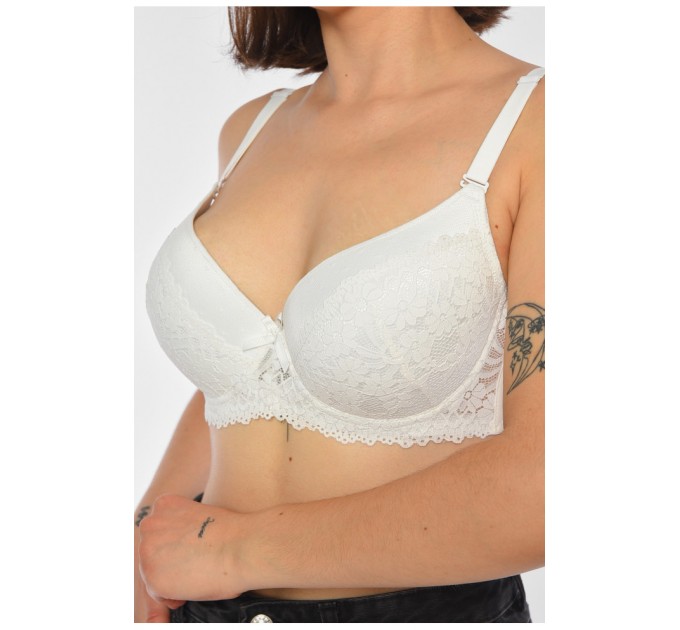 Бюстгальтер женский белого цвета чашка D 190169L