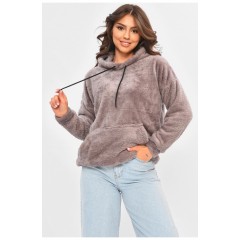 Худі жіноче тедді кольору мокко 190268L Худі жіноче тедді кольору мокко 190268L