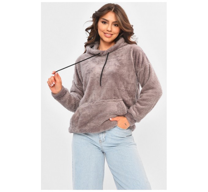 Худі жіноче тедді кольору мокко 190268L