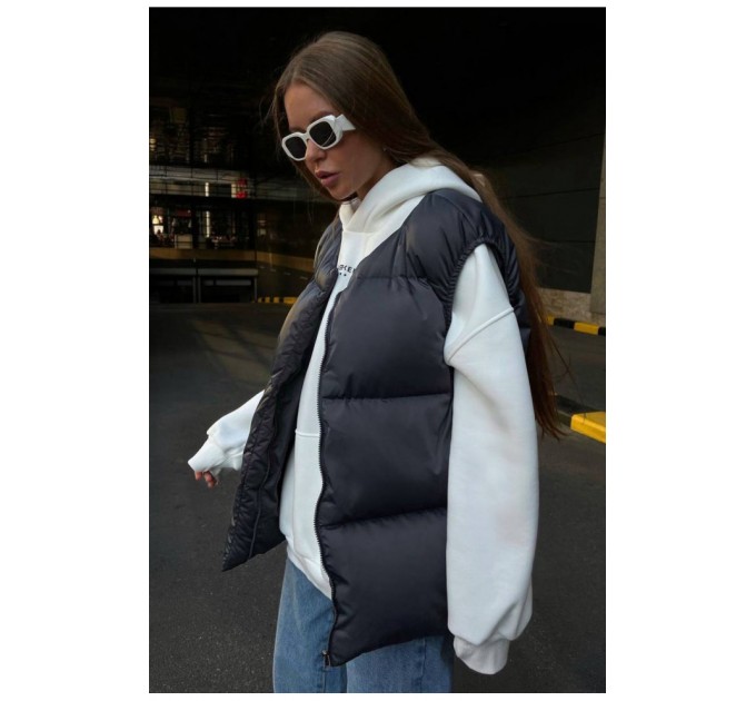 Жилетка женская серого цвета 190433L