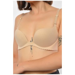 Бюстгальтер женский бежевого цвета чашка В 190438L