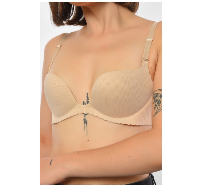 Бюстгальтер жіночий бежевого кольору чашка В 190438L