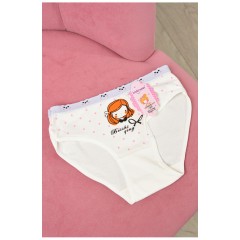 Трусики дитячі для дівчинки білого кольору з малюнком 190725L