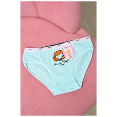 Трусики дитячі для дівчинки блакитного кольору з малюнком 190726L